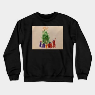 Christmas presents under the tree Crewneck Sweatshirt